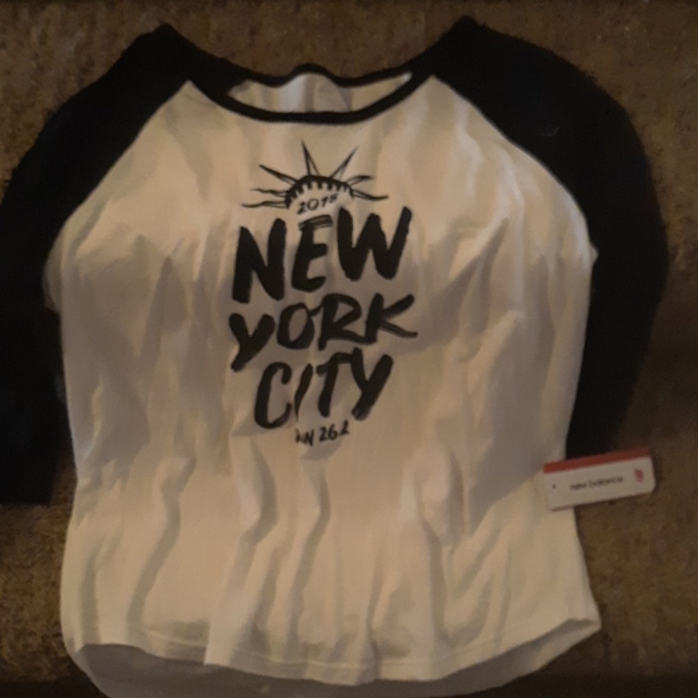 Black and white New York  city long sleeve  tee